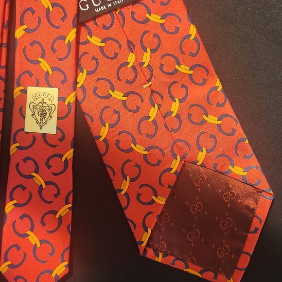 Vintage G-Link Gucci Tie Made in Italy - Picture 2 of 2